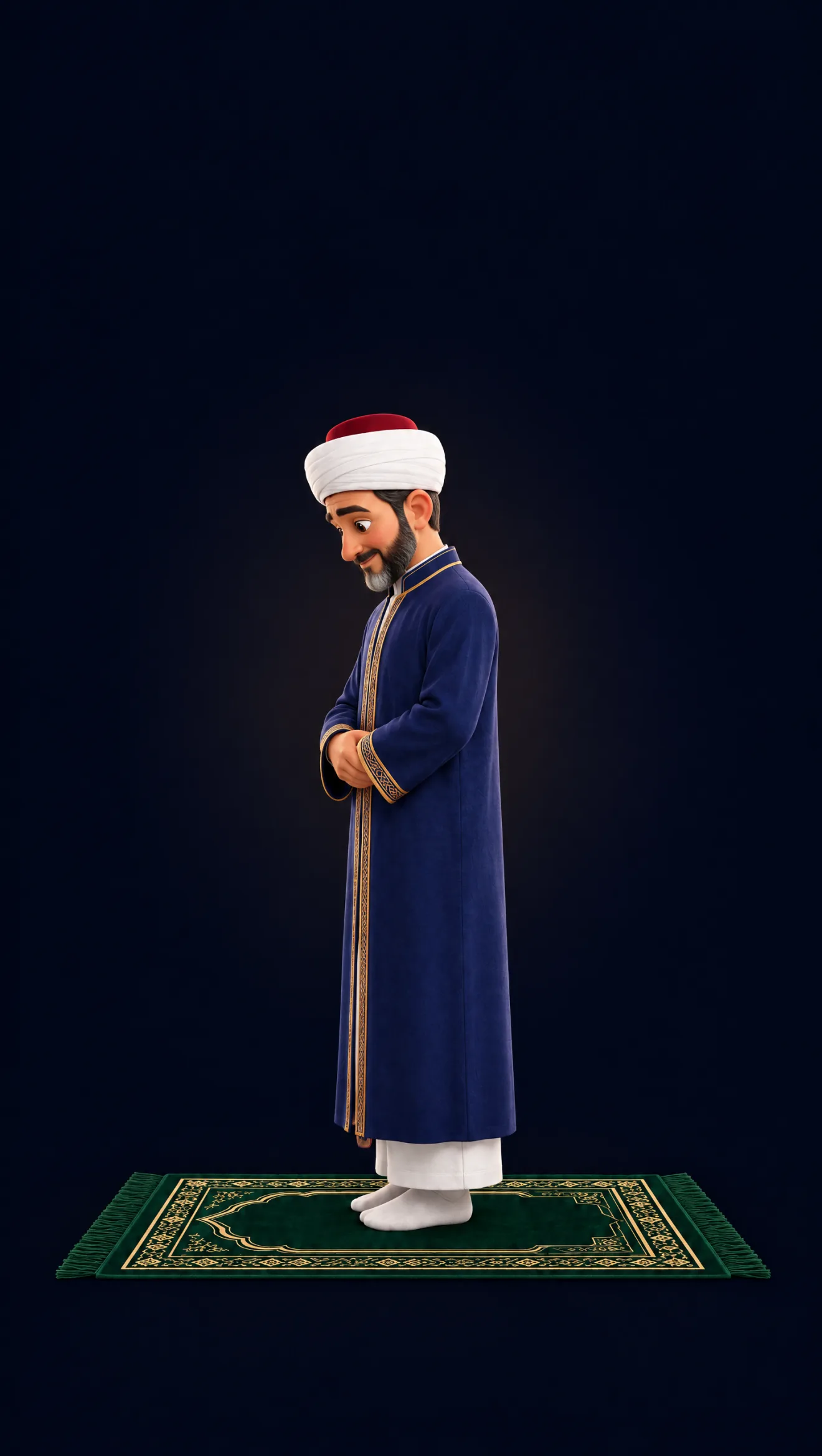 Namaz rehberinde kıyam duruşu